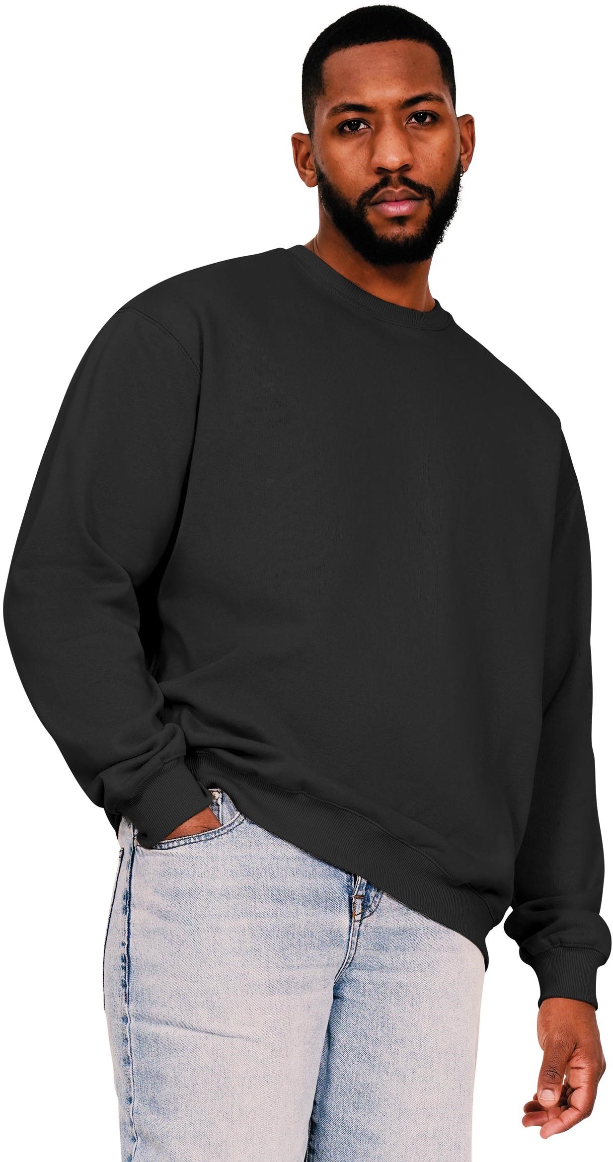 Casual Ringspun Blended 280 Oversize Sweat - Black