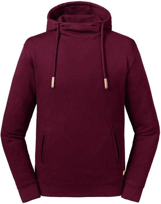 Russell Pure Organic High Collar Hood Sweat - Burgundy