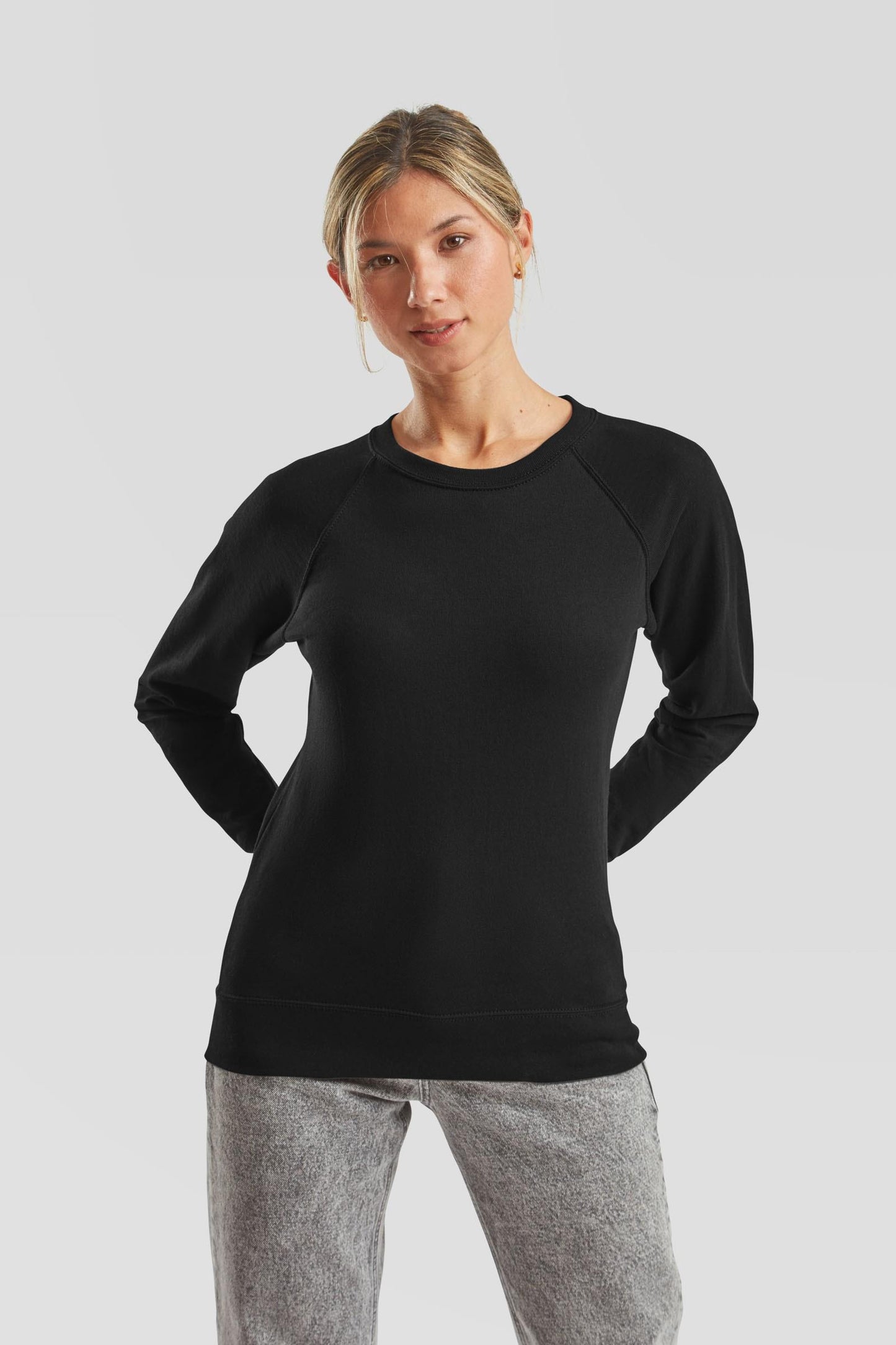 FotL Lightweight Raglan Sweat Ladies - Black