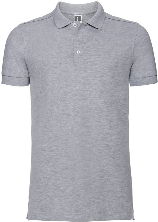 Russell Stretch Polo Mens - Light Oxford
