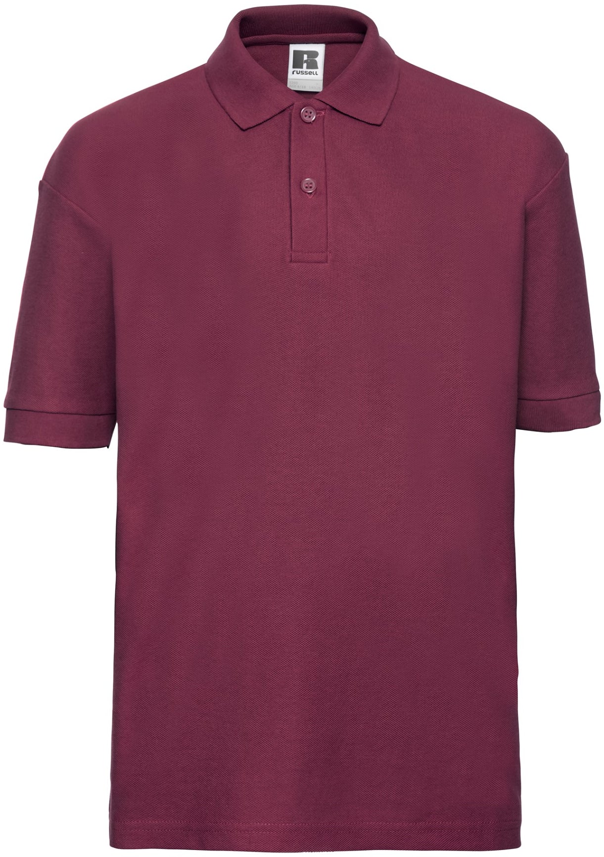 Russell Classic PolyCotton Polo Youths - Burgundy