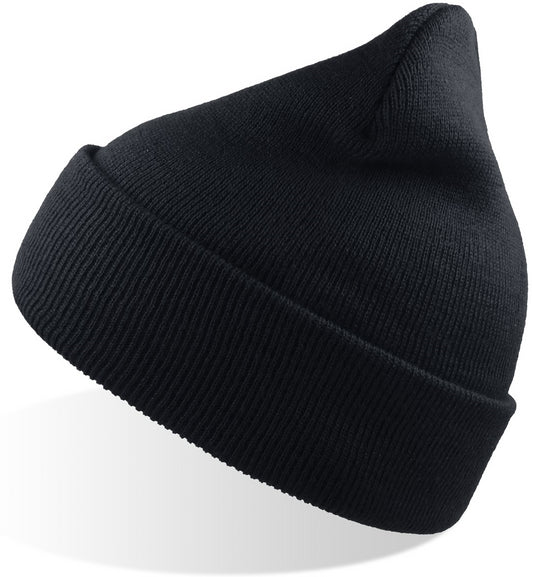 Atlantis Wind Beanie With Turn Up Double Skin - Navy