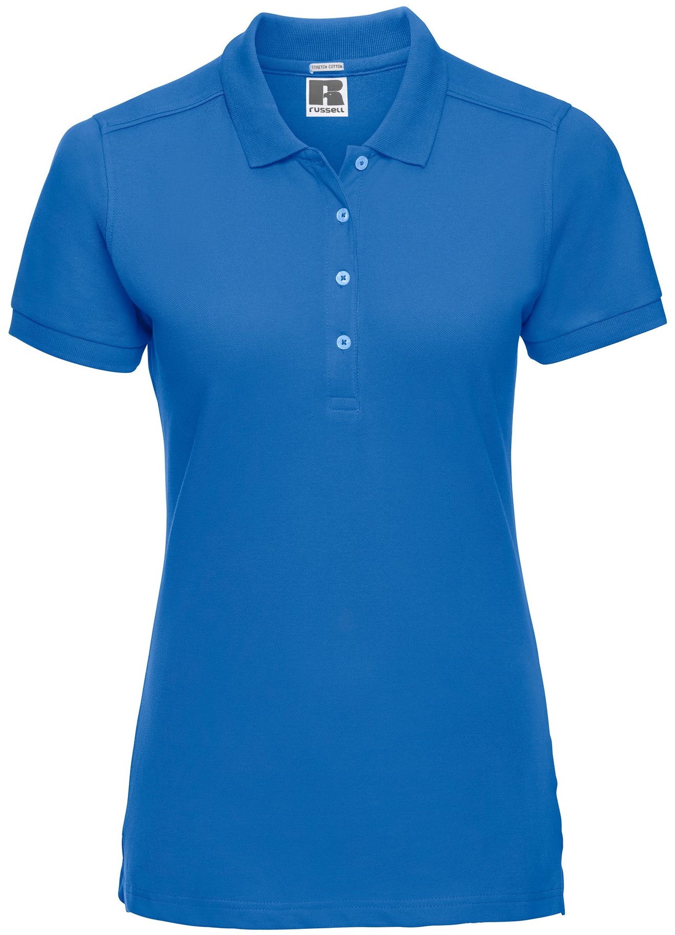 Russell Stretch Polo Ladies - Azure Blue