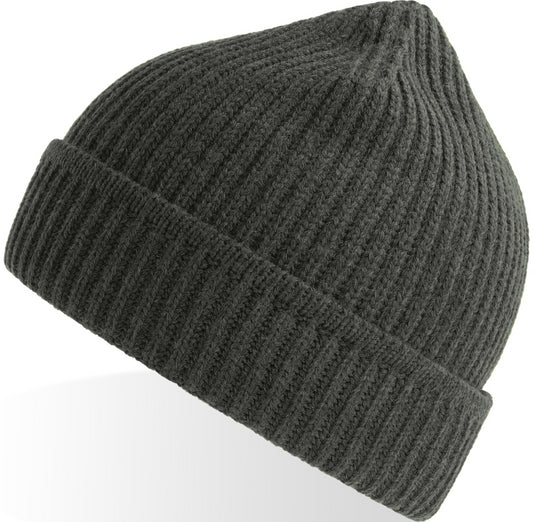 Atlantis Maple Polylana Heavy Guage Beanie - Dark Grey Melange