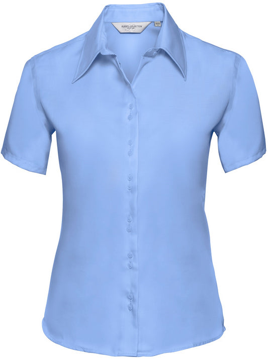 Russell Ultimate Non Iron S/S Shirt Ladies - Bright Sky