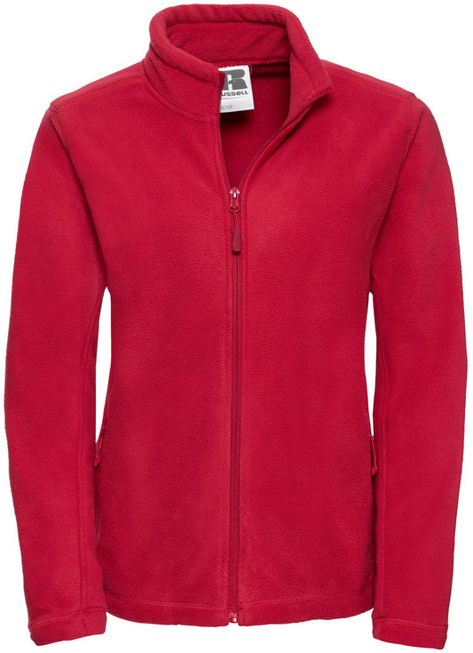 Russell Full Zip Ladies Fleece - Classic Red