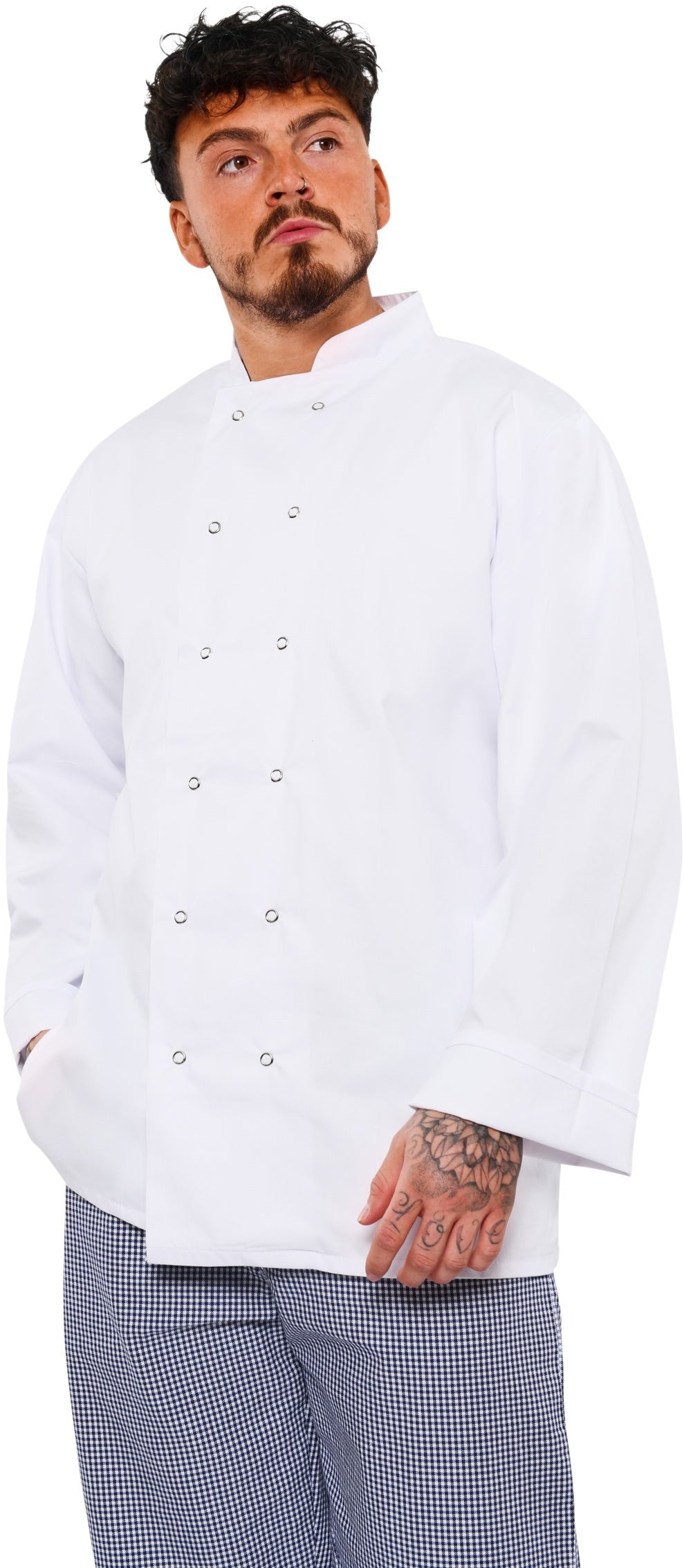 BonChef Danny L/S Chef Jkt Unisex - White