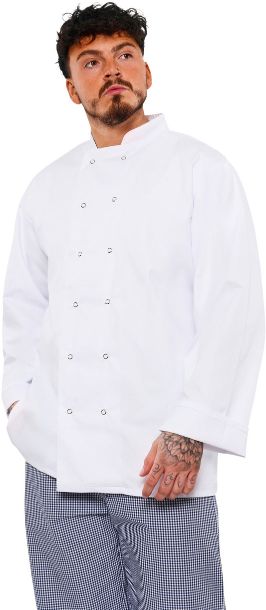 BonChef Danny L/S Chef Jkt Unisex - White