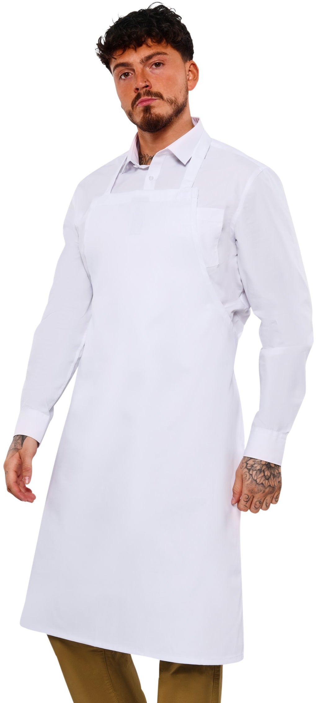 BonChef Full Length Apron - White