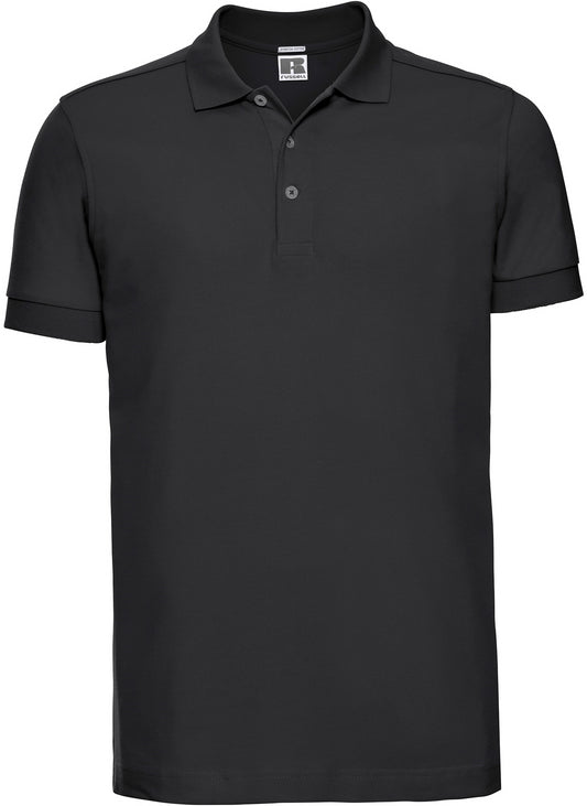 Russell Stretch Polo Mens - Black