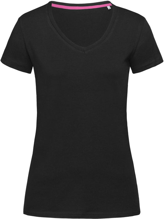 Stedman Stars Claire V Neck Ladies T - Black Opal