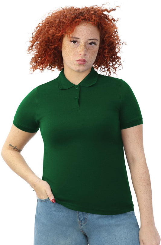 AA Elegant Ladies Fitted Polo - Bottle Green