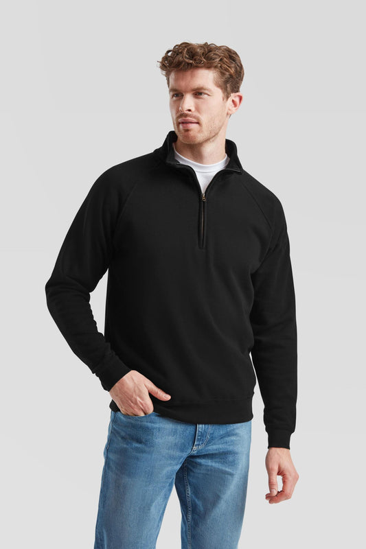 FotL Classic Zip Neck Sweat - Black
