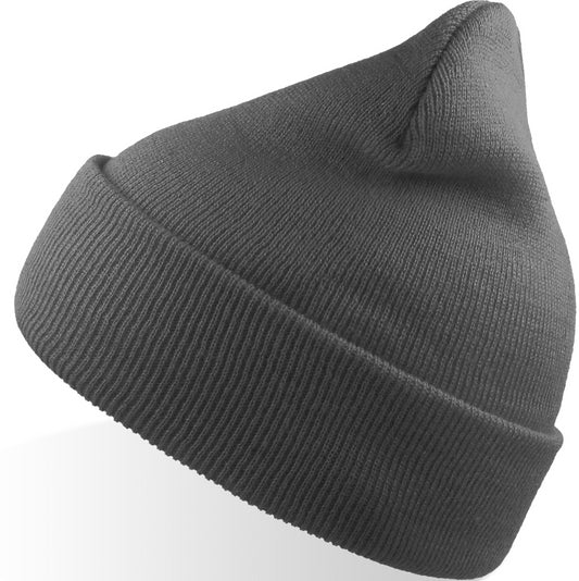 Atlantis Wind S Recycled Beanie Double Skin Cuffed - Dark Grey