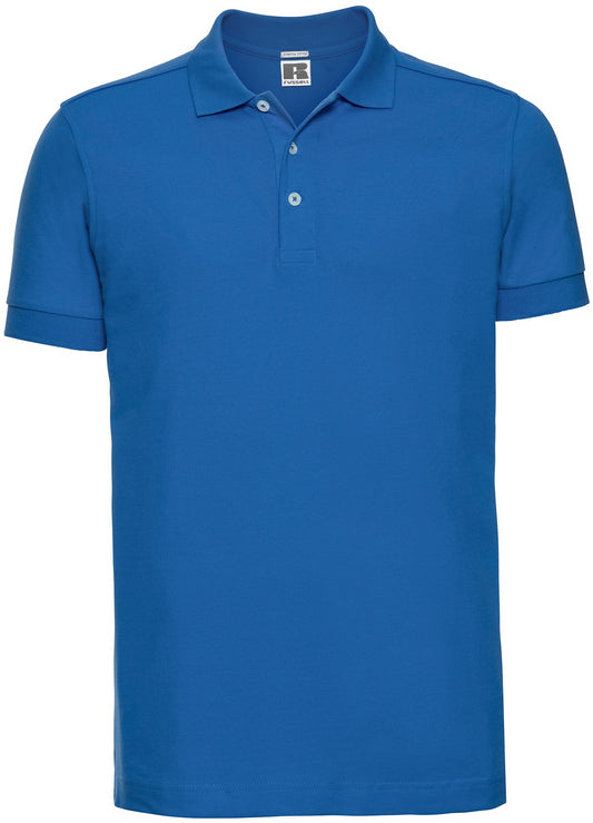 Russell Stretch Polo Mens - Azure Blue