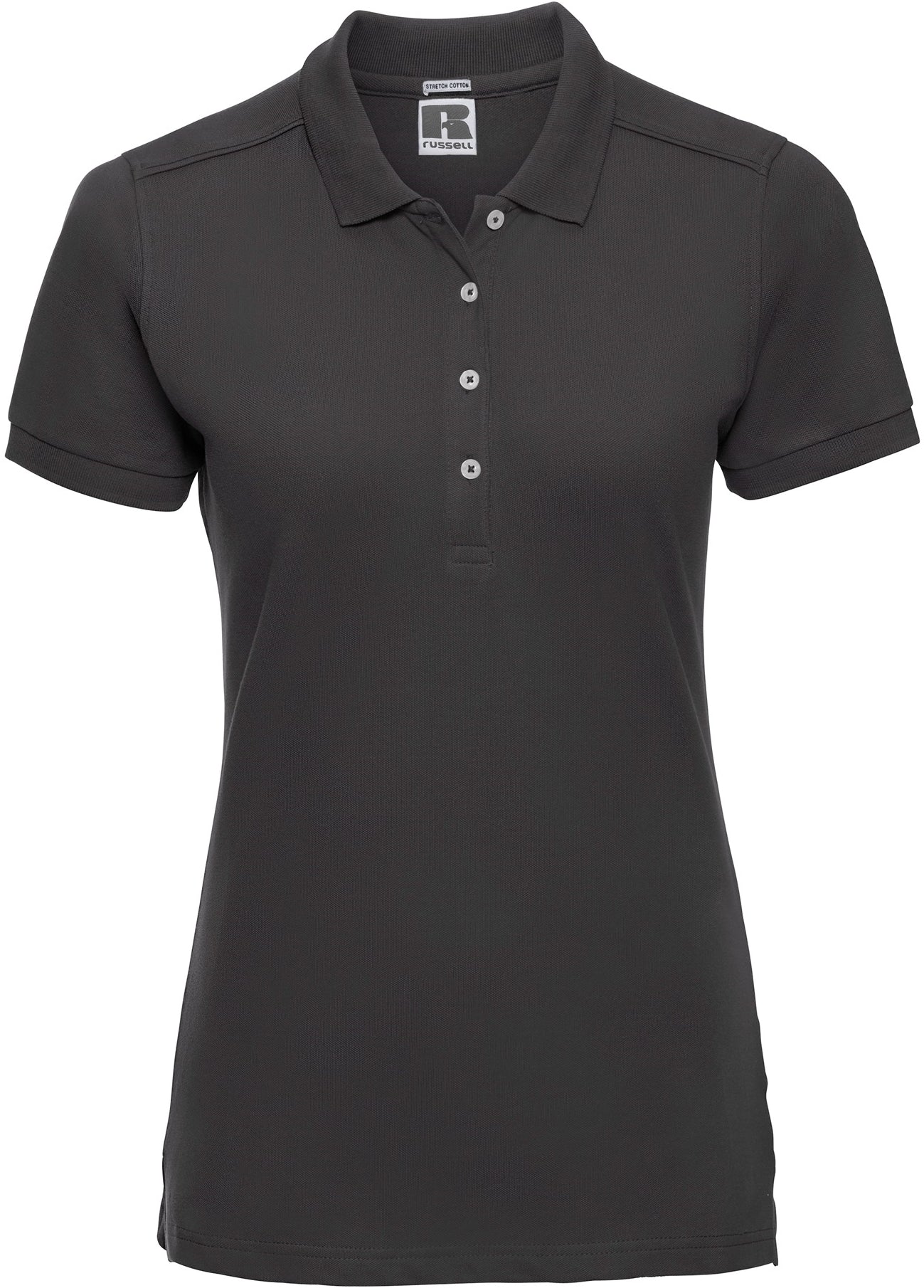 Russell Stretch Polo Ladies - Black