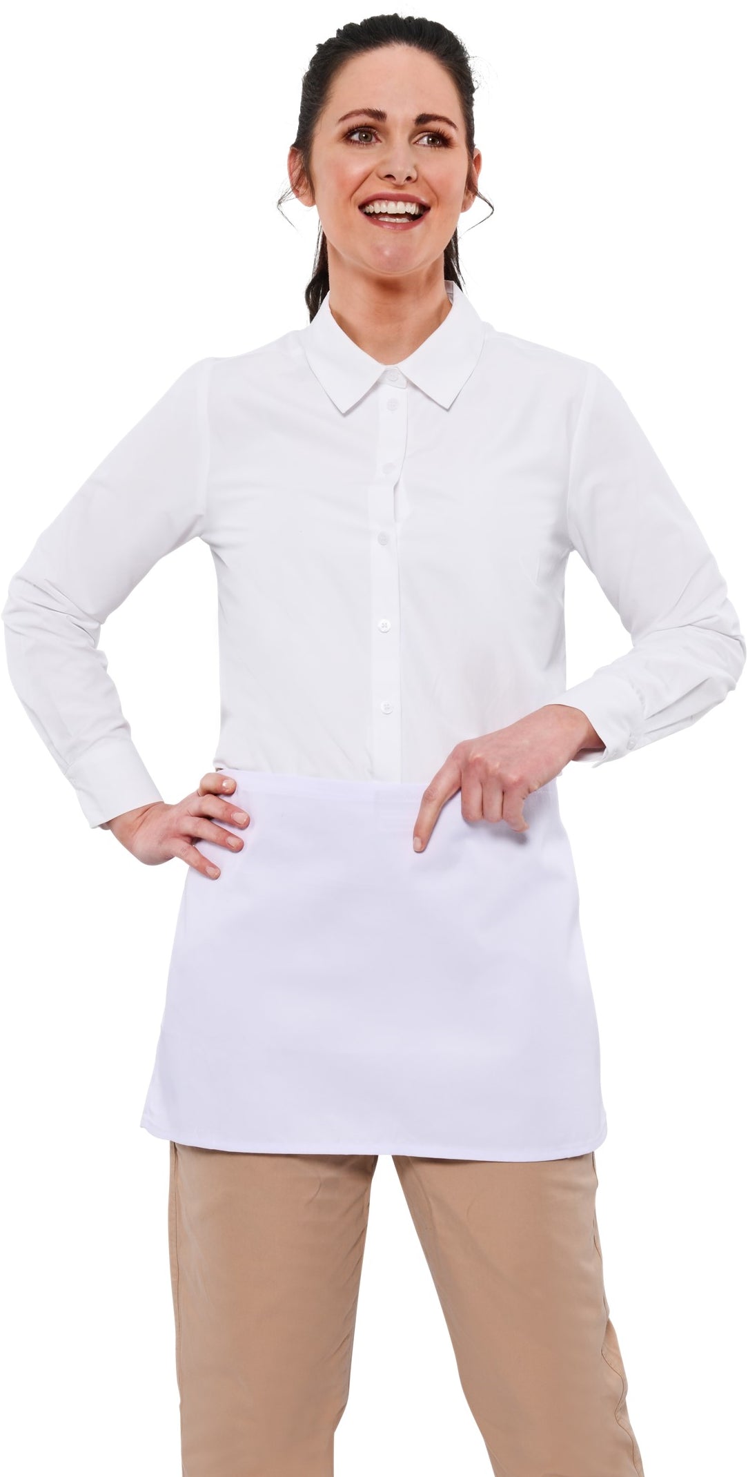 AA Workwear Waist Apron - White