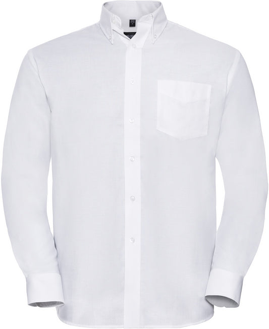 Russell Mens Oxford Shirt L/S  - White