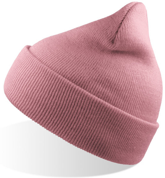 Atlantis Wind Beanie With Turn Up Double Skin - Pink