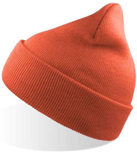 Atlantis Wind Beanie With Turn Up Double Skin - Coral