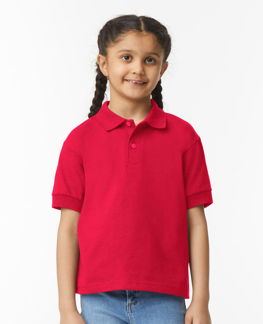 Gildan Single Jersey DryBlend Polo Youths - Red