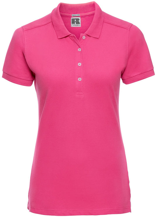 Russell Stretch Polo Ladies - Fuchsia