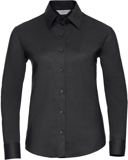 Russell Ladies Oxford L/S Shirt  - Black
