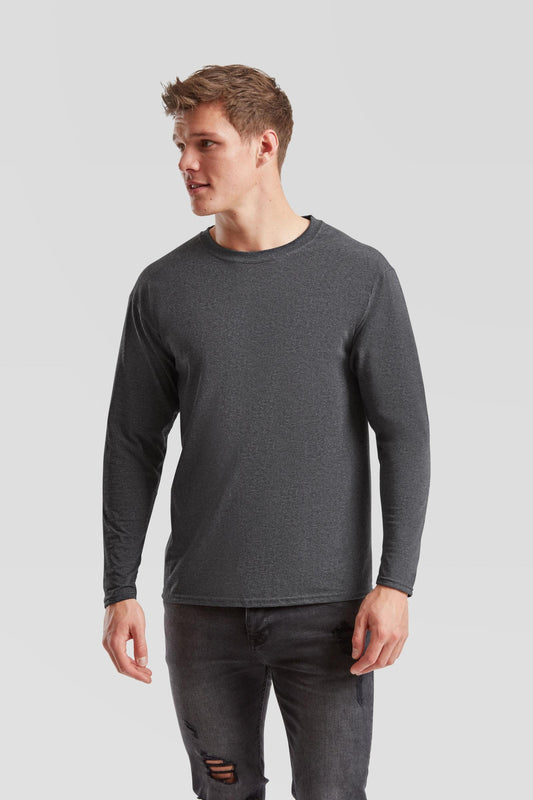 FotL Valueweight L/S T Adult - Dk Heather