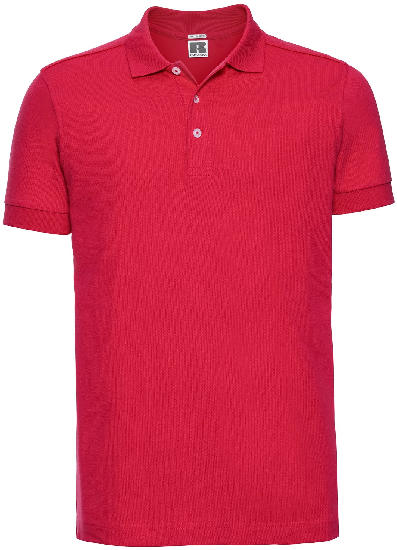 Russell Stretch Polo Mens - Classic Red