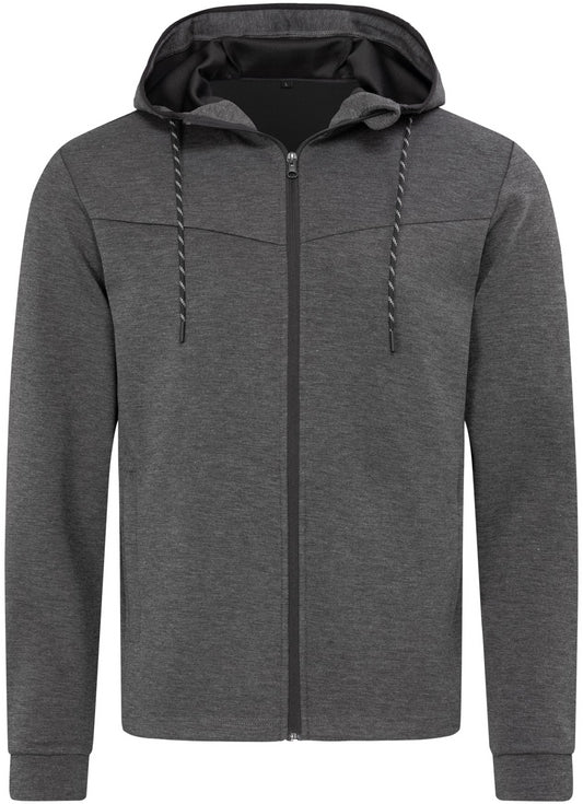Stedman Recycled Hooded Scuba Jacket Mens - Anthra Heather
