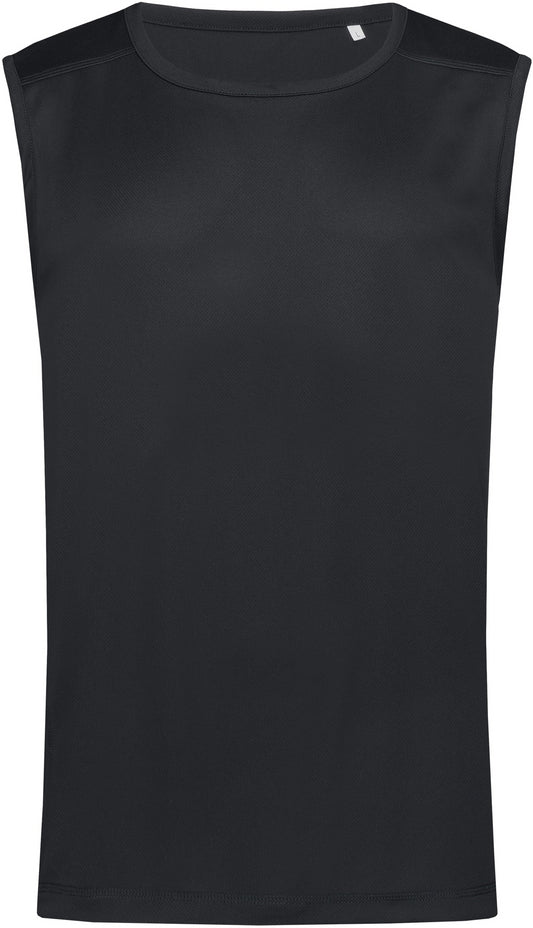 Stedman Active Sports 140 Mens Sleeveless T - Black Opal