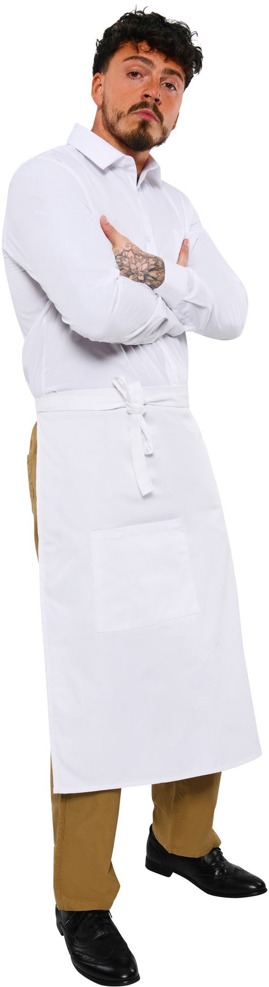 BonChef 31in Bistro Apron - White
