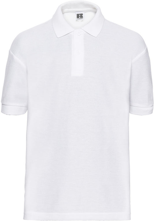 Russell Classic PolyCotton Polo Youths - White