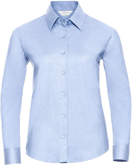 Russell Ladies Oxford L/S Shirt  - Oxford Blue
