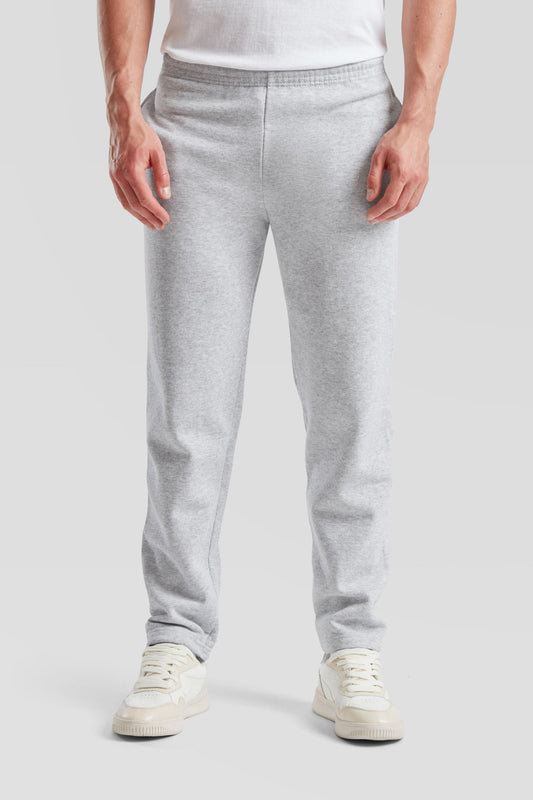 FotL Classic Open Hem Jog Pant - Heather Grey