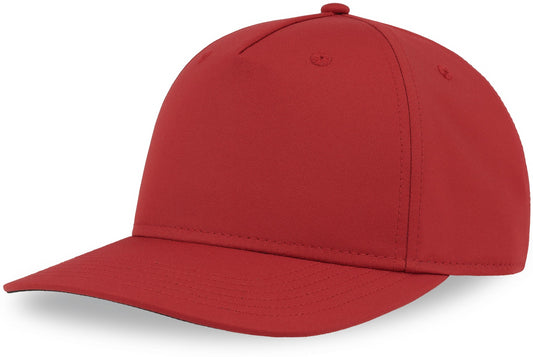 Atlantis Ray S Recycled Performance 5 Panel Cap - Red