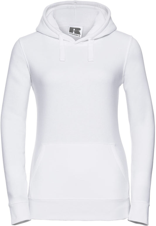 Russell Authentic Hooded Sweat Ladies - White