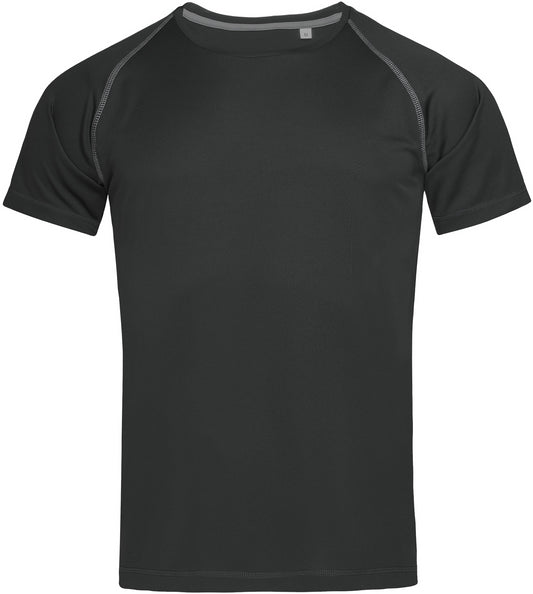 Stedman Active Sports Team Raglan T Mens - Black Opal
