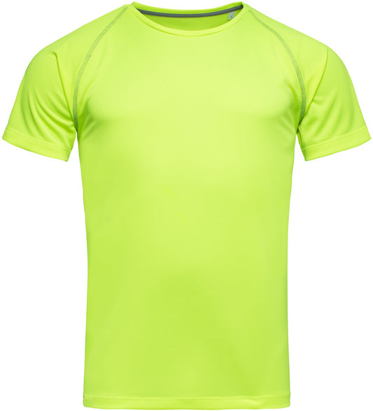 Stedman Active Sports Team Raglan T Mens - Cyber Yellow