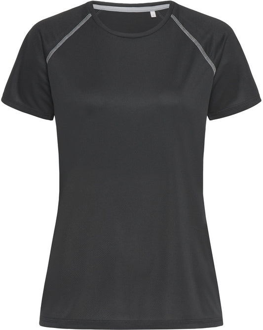 Stedman Active Sports Team Raglan T Ladies - Black Opal