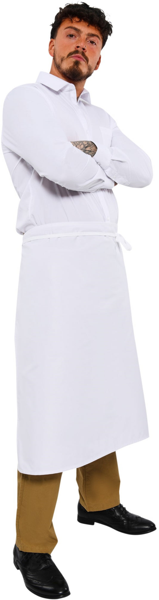 BonChef 30in Chef Apron - White