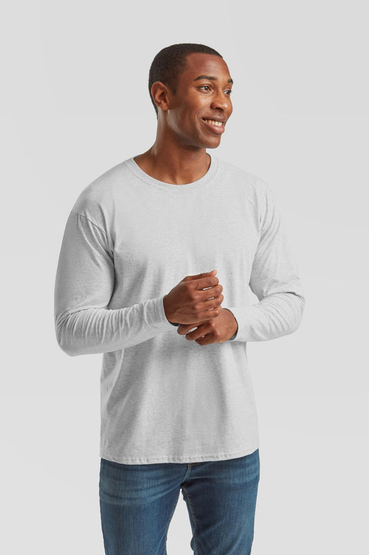 FotL Valueweight L/S T Adult - Heather Grey