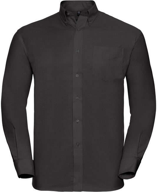 Russell Mens Oxford Shirt L/S  - Black