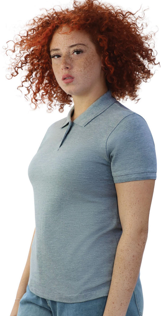 AA Elegant Ladies Fitted Polo - Sport Grey