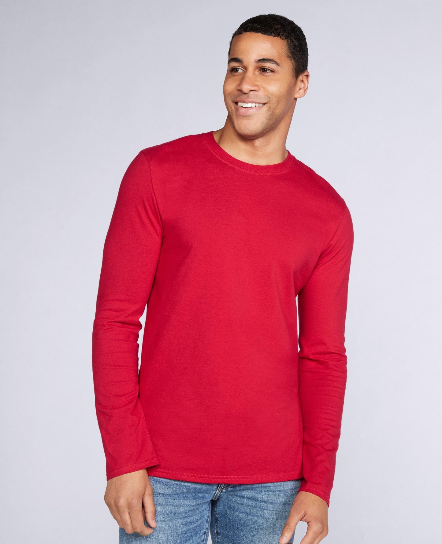 Gildan Mens L/S Softstyle T - Red