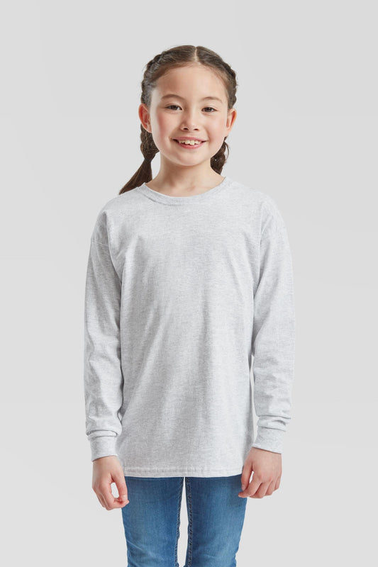 FotL Valueweight L/S T Kids - Heather Grey