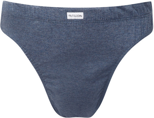 FotL Underwear Classic Slip Brief 3 Pack - Navy/Mid Blue Marl