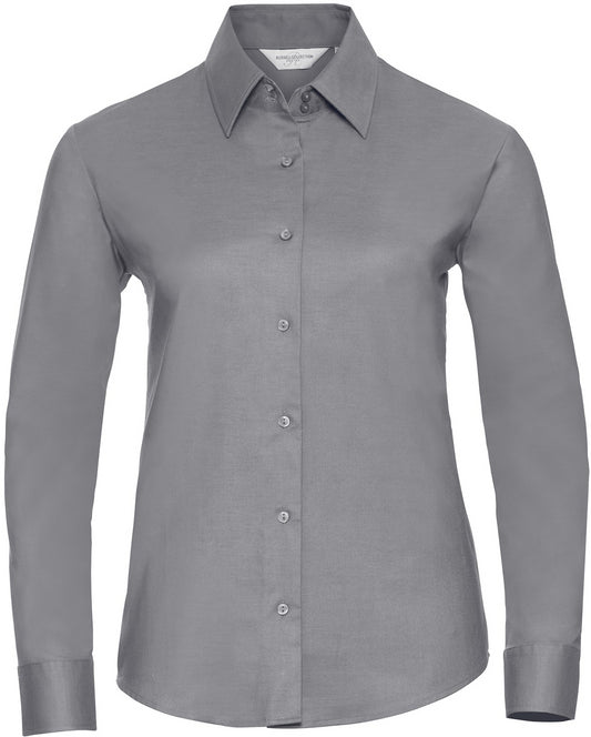Russell Ladies Oxford L/S Shirt  - Silver
