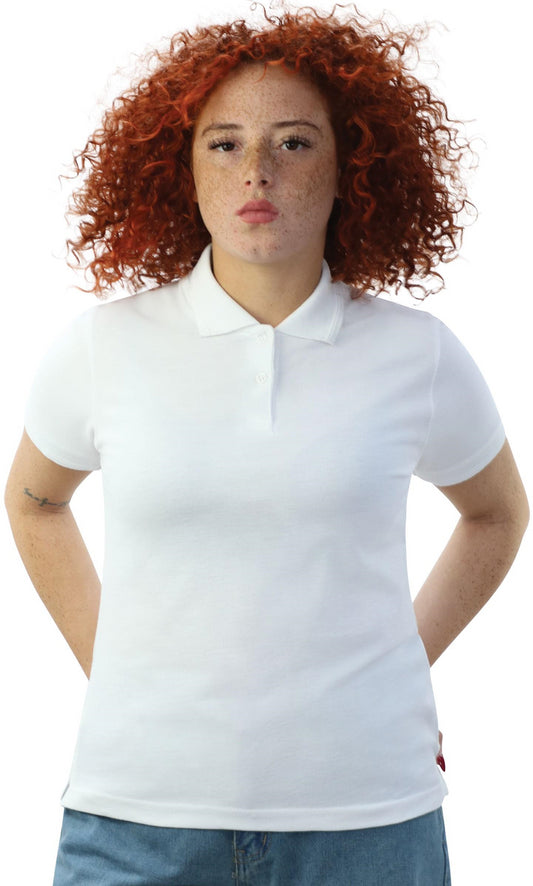 AA Diva Ladies Polo - White