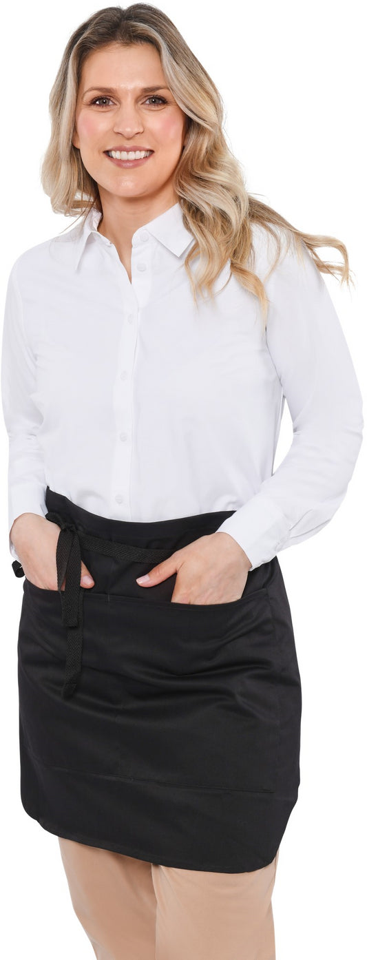 Dennys Wrap Over Waist Apron - Black